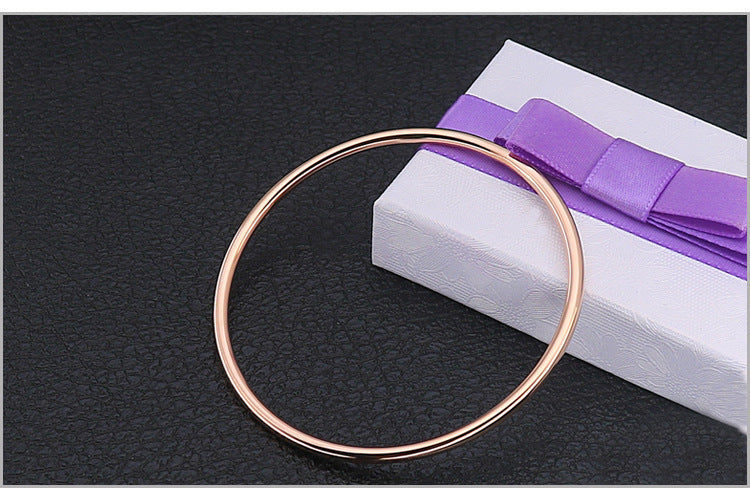 Titanium Steel Simple Personalized Glossy Bracelet