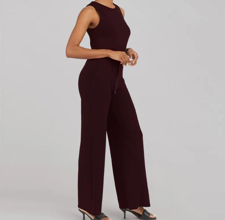 Elevate Your Wardrobe with the Solid Color Sleeveless Jumpsuit