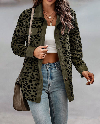 Elevate Your Style with Our Leopard Print Shirt Coat