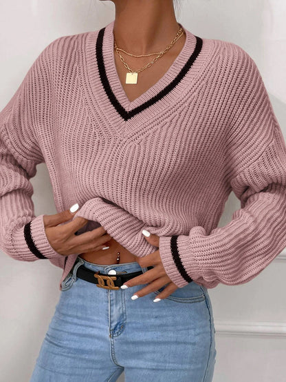 Elevate Your Winter Wardrobe with the Cable Knit V-Neck Sweater