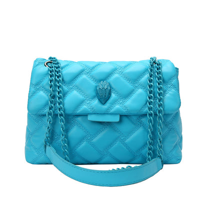 Plaid Embossed Chain Personality Shoulder Bag