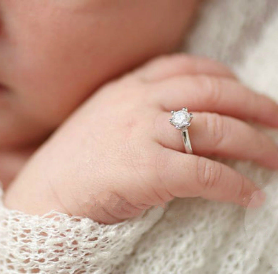 Newborn Photography Rhinestone Baby Ring