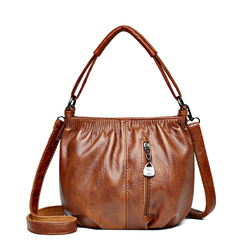 Elevate Your Style with the Retro Pleated Design Bucket Bag - A Fashionable Classic