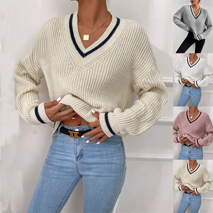 Elevate Your Winter Wardrobe with the Cable Knit V-Neck Sweater