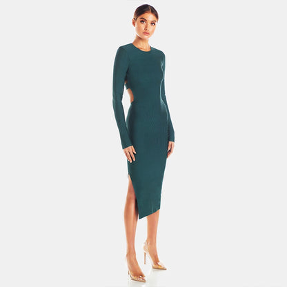 Elevate Your Elegance: Sexy Hollow Long Cocktail Evening Dress