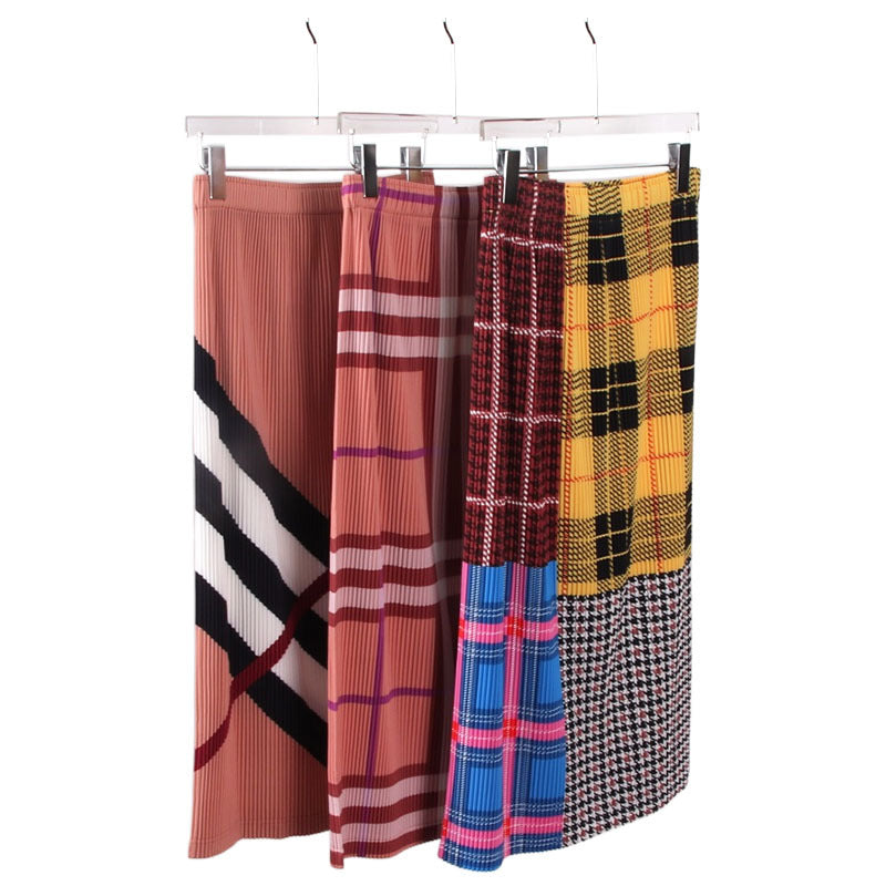 Winter Thick Design Sense Niche Side Slit Mid-length Hip Skirt