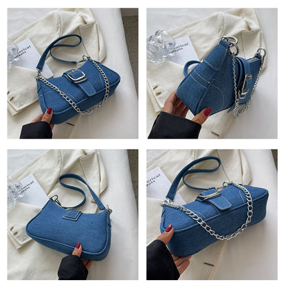 Elevate Your Style with the Denim Shoulder Bag - A Chic Accessory
