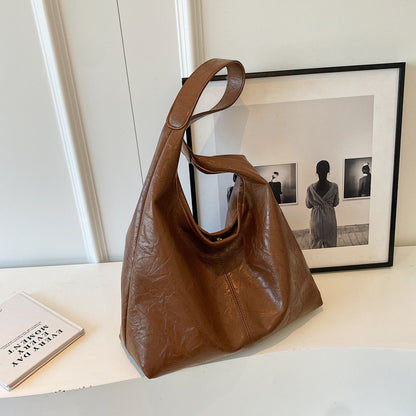 Casual Soft Leather Large Capacity Shoulder Bag