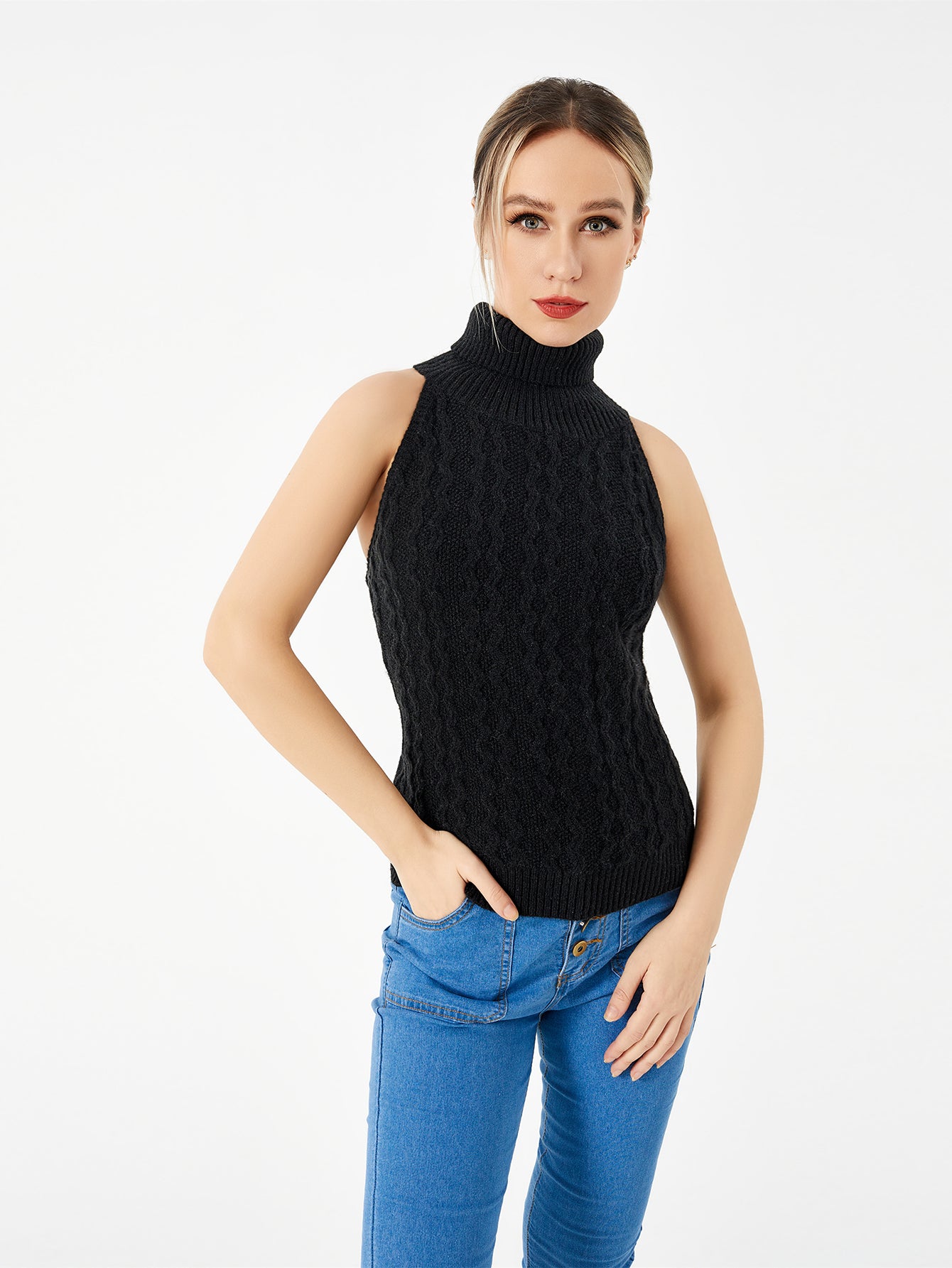 Embrace Cozy Elegance: Women's Stretch Casual Turtleneck Sweater