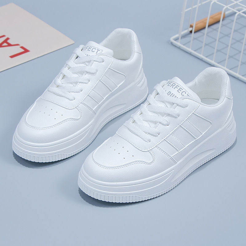 Women's All-matching Casual Sports Leather Summer White Sneakers Internet Celebrity