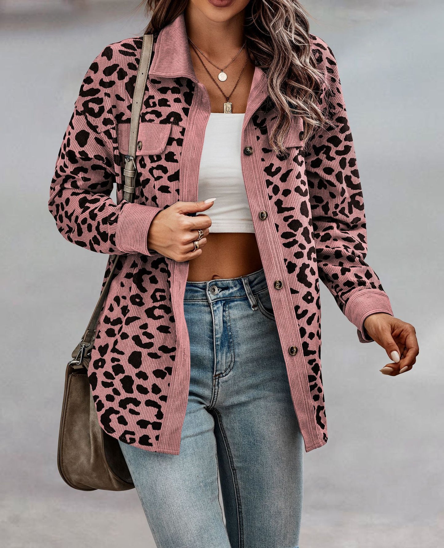 Elevate Your Style with Our Leopard Print Shirt Coat