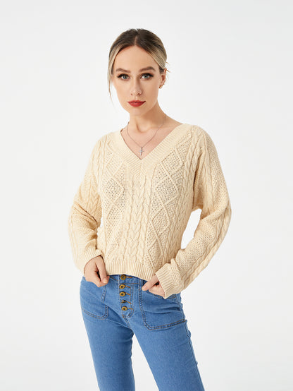 Embrace Versatility: Women's Stretch Casual V-Neck Sweater