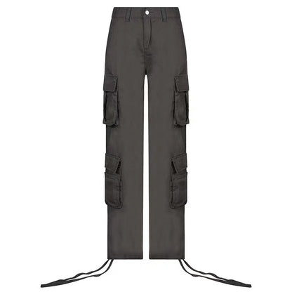 Elevate Your Street Style with Low Waist Hip-hop Cargo Pants