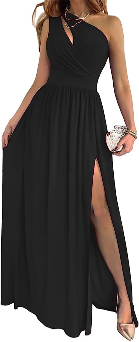 Elevate Your Style with an Elegant One-Shoulder Maxi Dress