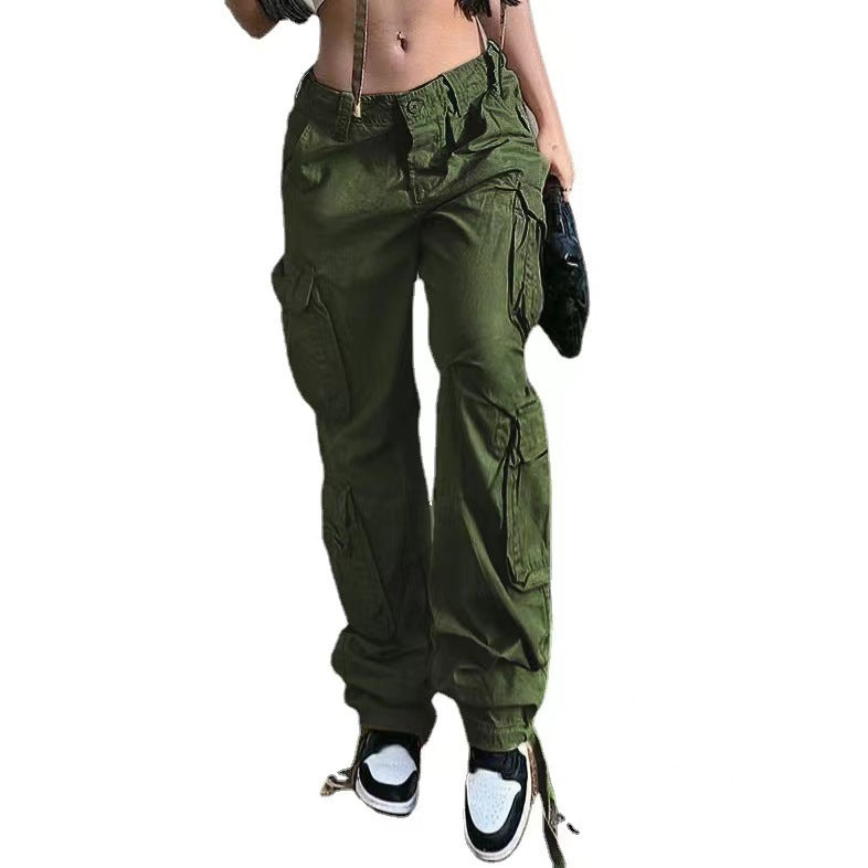 Elevate Your Street Style with Low Waist Hip-hop Cargo Pants