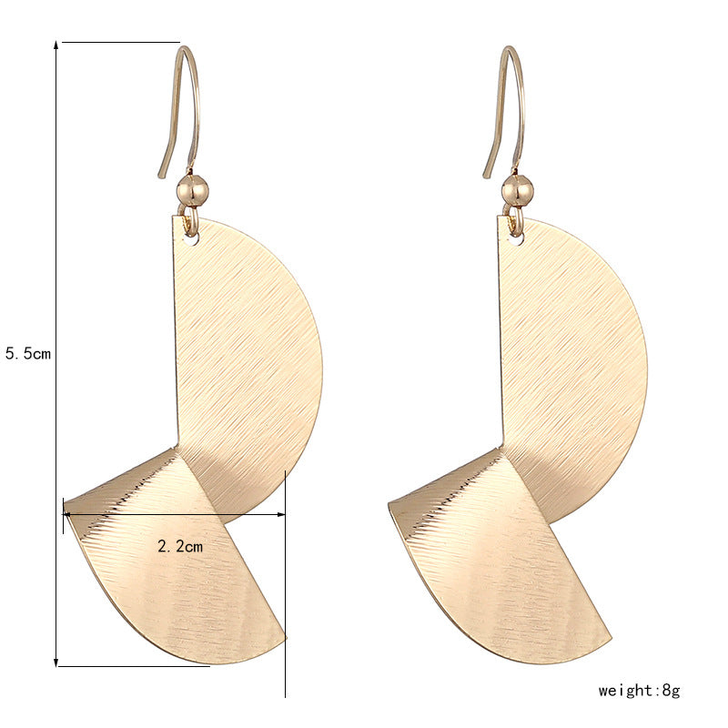 Irregular Geometric Metal Sequins Eardrops