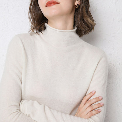 Merino Half-collar Wool Sweater Women