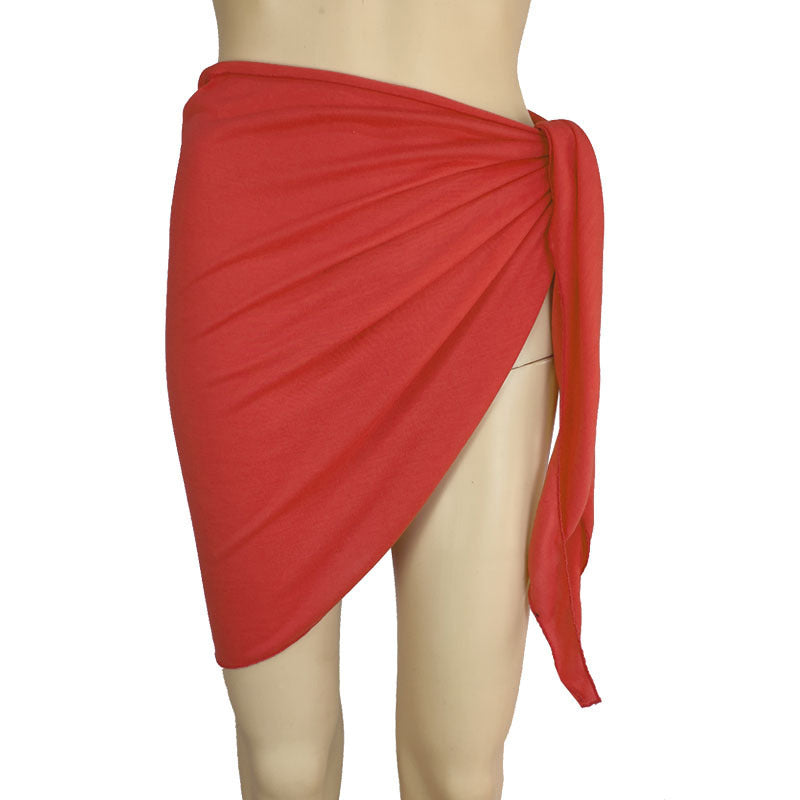 Multi-Color Half-length Wrap Skirt