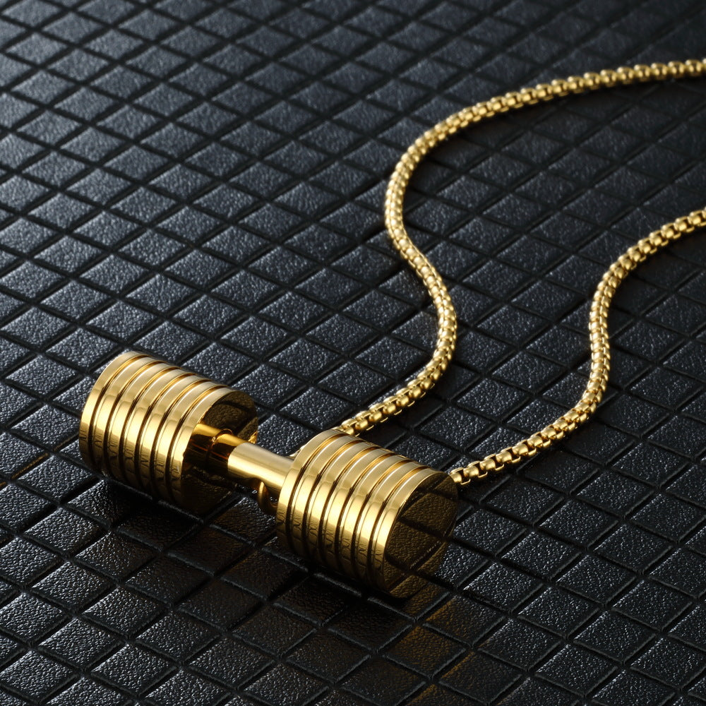 Multi-piece Dumbbell Pendant Necklace Key Body