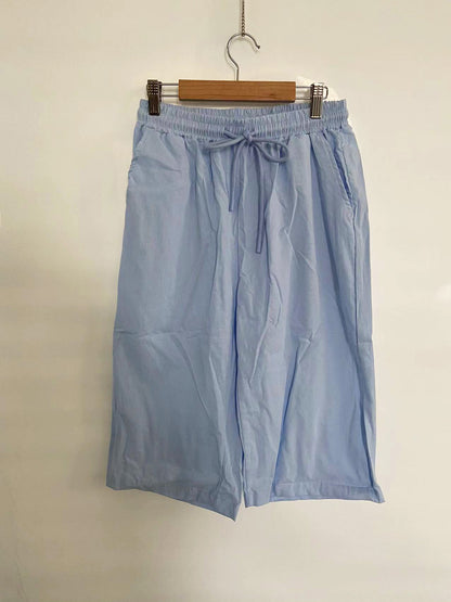 Effortless Elegance: Women's Cotton and Linen Pocket Elasticated Slacks