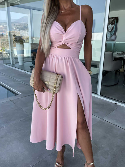 Embrace Elegance and Style with the Women's Fashion Hollowed-out Large Skirt Camisole Gown Dress