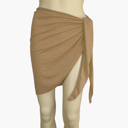 Multi-Color Half-length Wrap Skirt