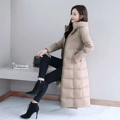 Stay Warm in Style with the Long Straight Cotton Coat