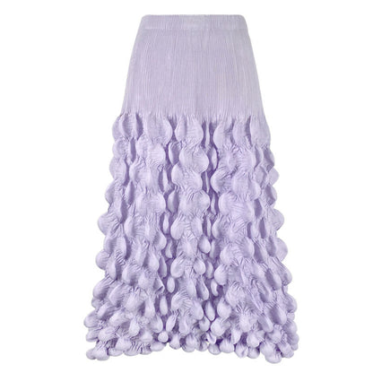 Solid Color Mid-length High Waist Slimming Skirt