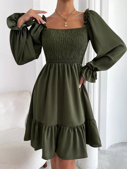 Elevate Your Wardrobe with the Flared Long Sleeve Dress