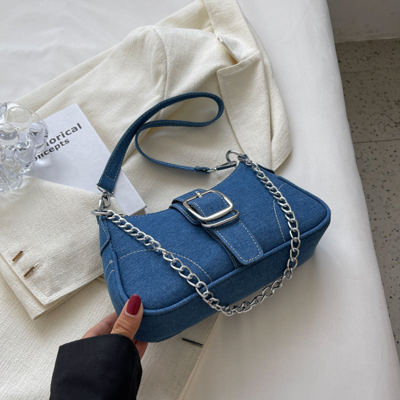 Elevate Your Style with the Denim Shoulder Bag - A Chic Accessory