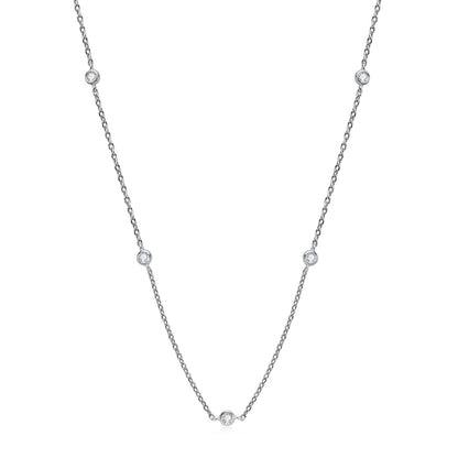 S925 Sterling Silver Starry Clavicle Chain