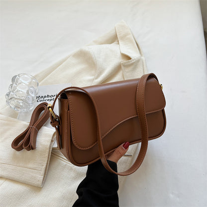 Fashion Simple New Flip Magnetic Buckle Shoulder Bag